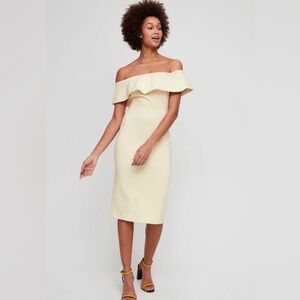 Aritiza Babaton -  Ruslan Cold Shoulder Ruffle Dress